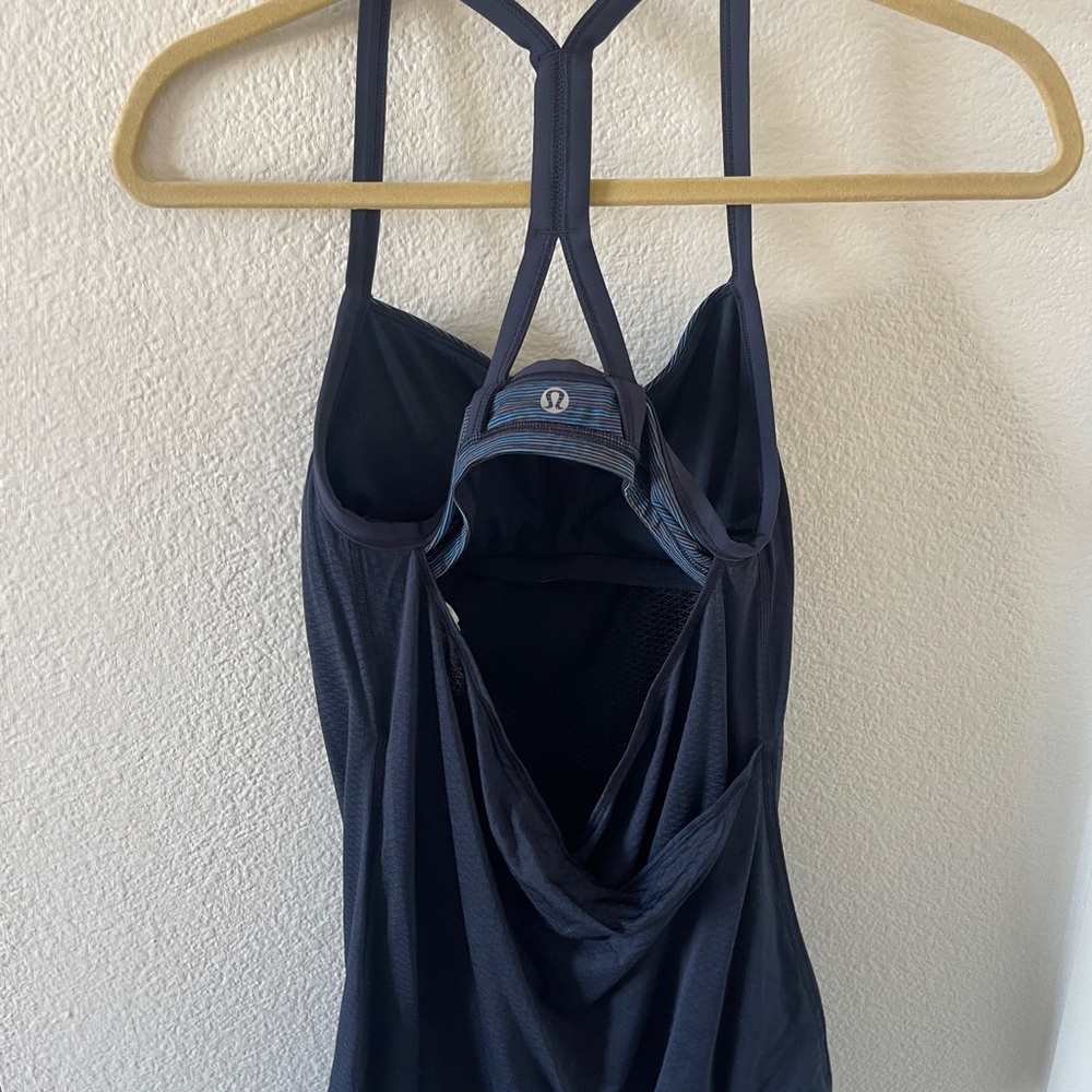 Lululemon Open Back Navy Blue Tank Top